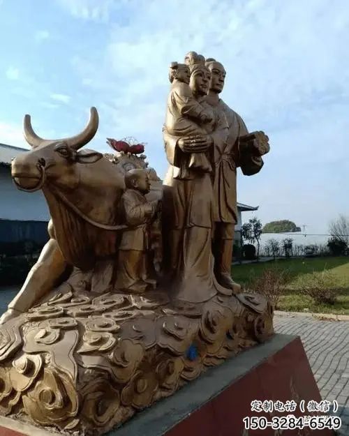 廣場牛郎織女雕塑 公園神話雕塑 抽象擺件