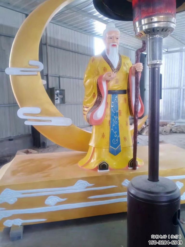 鑄造月老雕塑 中式村口擺件 景觀神話雕塑 鑄造月老雕塑 中式村口擺件 景觀神話雕塑