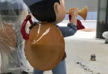 黃銅武警雕塑 鏤空創(chuàng)意警察雕塑 別墅區(qū)戰(zhàn)士雕塑