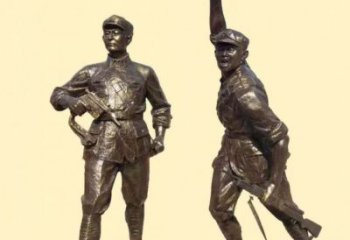 武警雕塑 烤漆大型警察雕塑 鑄銅戰士雕塑