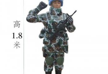 鑄造武警雕塑 中式村口警察雕塑 景觀戰(zhàn)士雕塑