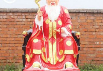 大型月老雕塑 鑄銅古代擺件 彩繪神話雕塑