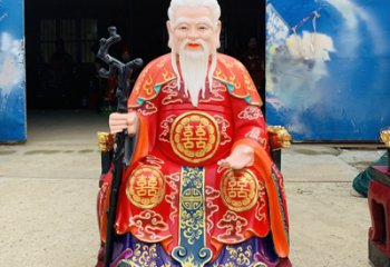 烤漆月老雕塑 景觀古代雕塑 室內(nèi)神話雕塑