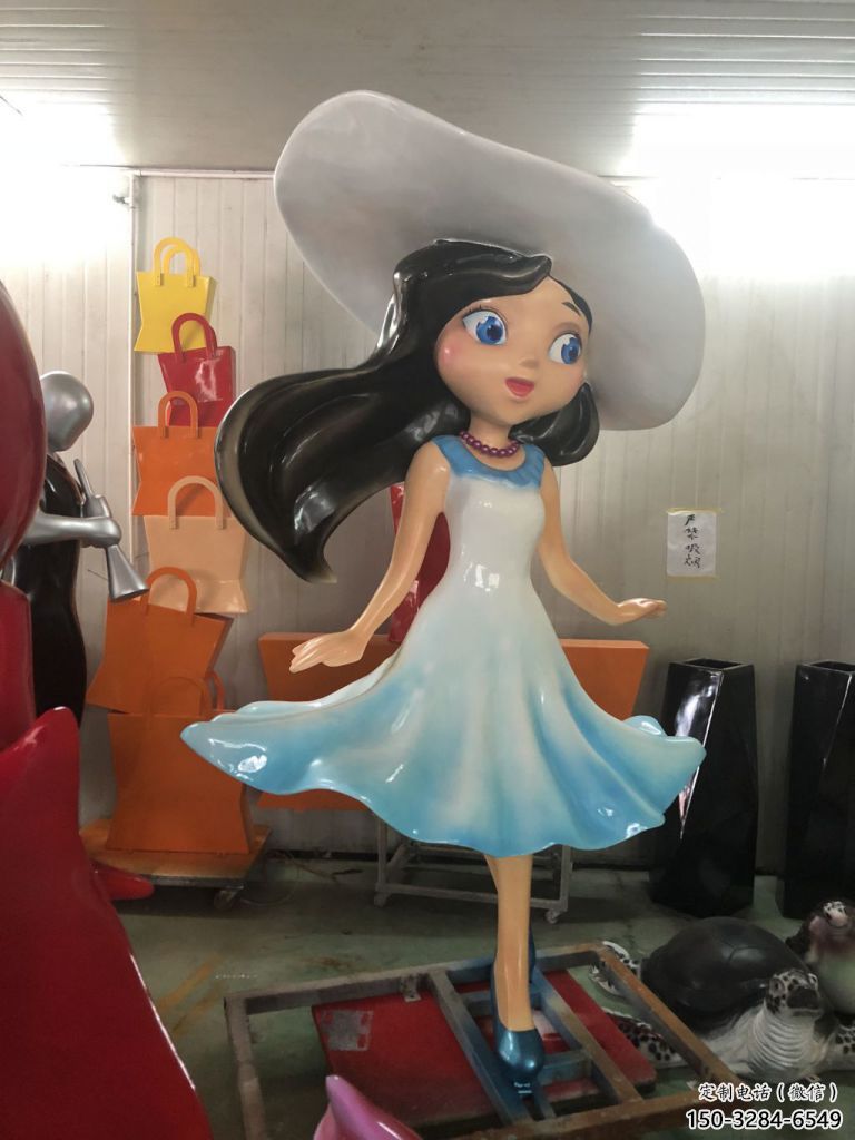 店門口女孩雕塑 創意景觀雕塑 童趣擺件 店門口女孩雕塑 創意景觀雕塑 童趣擺件