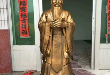 孔子雕塑 景觀(guān)美陳名人雕塑 噴漆古代雕塑