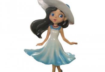 城市女孩雕塑 風(fēng)景區(qū)彩繪雕塑 抽象擺件