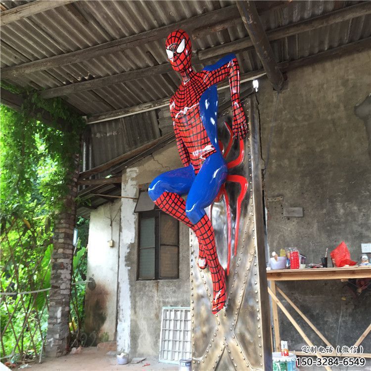 廣場蜘蛛俠雕塑 公園卡通雕塑 抽象擺件 廣場蜘蛛俠雕塑 公園卡通雕塑 抽象擺件