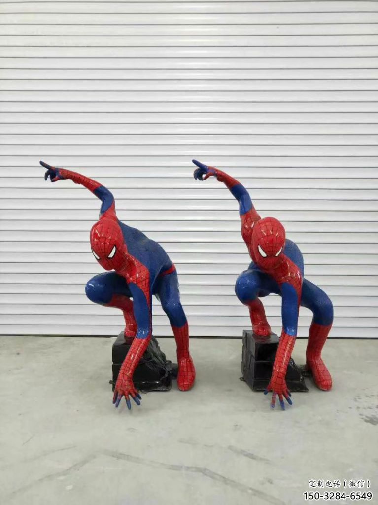 幾何蜘蛛俠雕塑 庭院卡通雕塑 彩繪擺件 幾何蜘蛛俠雕塑 庭院卡通雕塑 彩繪擺件