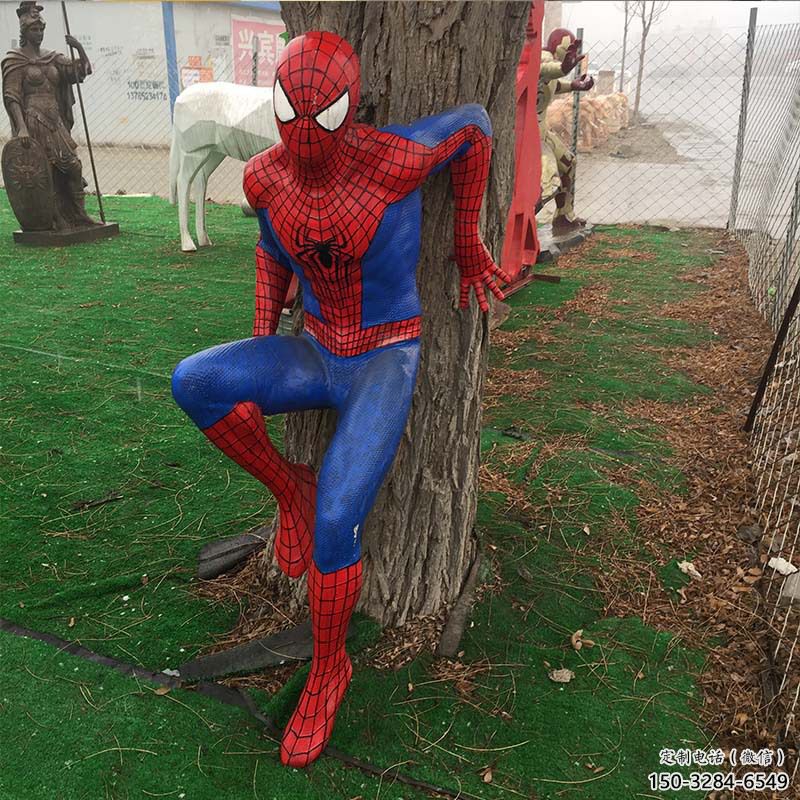 卡通蜘蛛俠雕塑 店門口園林雕塑 動漫小品 卡通蜘蛛俠雕塑 店門口園林雕塑 動漫小品