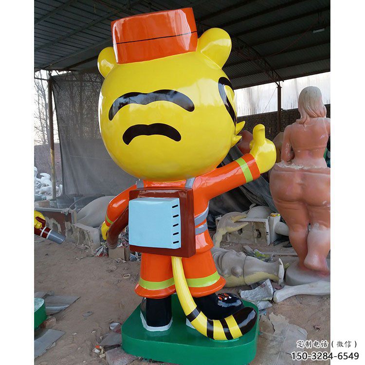 園林消防員雕塑 田間動漫雕塑 卡通擺件 園林消防員雕塑 田間動漫雕塑 卡通擺件