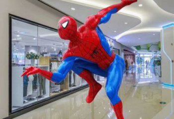 公園蜘蛛俠雕塑 酒店門口雕塑 彩繪擺件