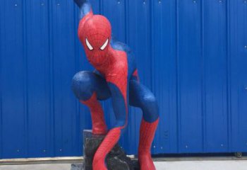 田間蜘蛛俠雕塑 彩繪卡通雕塑 園林?jǐn)[件