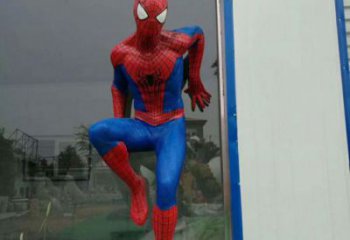 蜘蛛俠雕塑 廣場(chǎng)卡通雕塑 門口小品