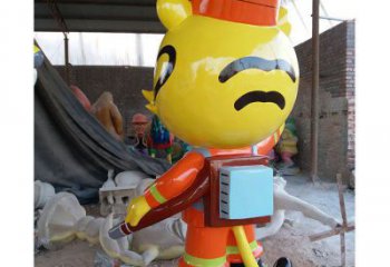 田間消防員雕塑 動(dòng)漫卡通雕塑 園林?jǐn)[件