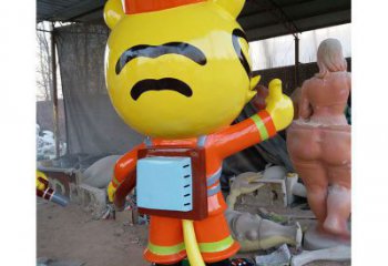 園林消防員雕塑 田間動(dòng)漫雕塑 卡通擺件