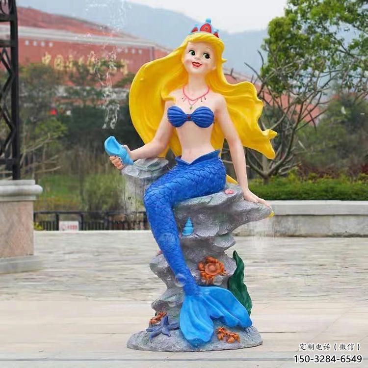 步行街美人魚雕塑 游樂場景觀卡通雕塑 鑄造動漫雕塑 步行街美人魚雕塑 游樂場景觀卡通雕塑 鑄造動漫雕塑