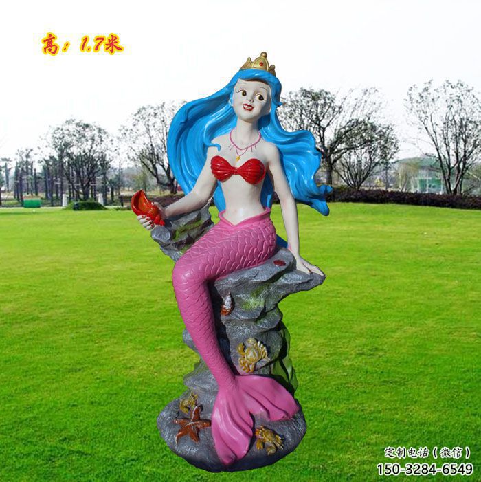 彩繪美人魚雕塑 大型城市雕塑 商業街擺件 彩繪美人魚雕塑 大型城市雕塑 商業街擺件