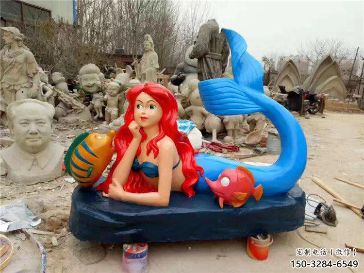 草地美人魚雕塑 現(xiàn)代校園卡通雕塑 大型動(dòng)漫雕塑 草地美人魚雕塑 現(xiàn)代校園卡通雕塑 大型動(dòng)漫雕塑