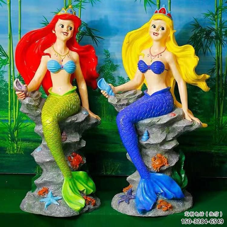 園林美人魚雕塑 城市廣場雕塑 步行街擺件 園林美人魚雕塑 城市廣場雕塑 步行街擺件