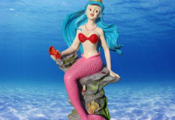 城市美人魚雕塑 風景區(qū)彩繪雕塑 抽象擺件