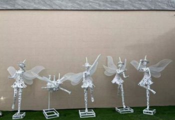 花仙子精靈雕塑，鏤空工藝制作，抽象卡通雕塑 (7)