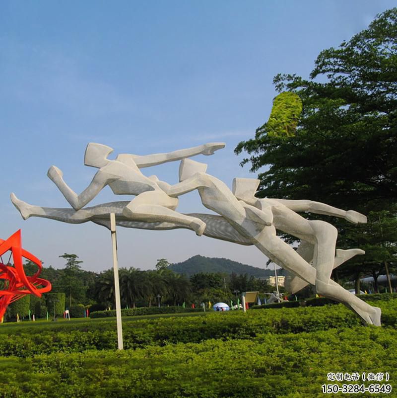 大型跨欄雕塑 歐式步行街體育雕塑 彩繪運動員雕塑 大型跨欄雕塑 歐式步行街體育雕塑 彩繪運動員雕塑