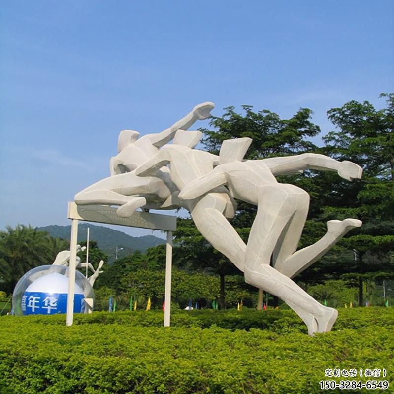 廣場跨欄雕塑 抽象景觀體育雕塑 烤漆運動員雕塑 廣場跨欄雕塑 抽象景觀體育雕塑 烤漆運動員雕塑