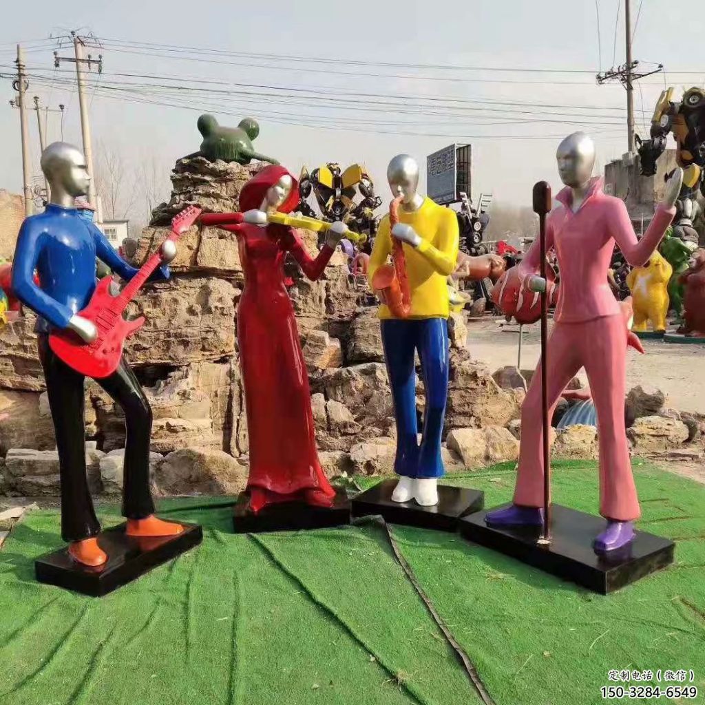 吹拉彈唱雕塑 抽象藝術音樂雕塑 烤漆音樂人雕塑 吹拉彈唱雕塑 抽象藝術音樂雕塑 烤漆音樂人雕塑
