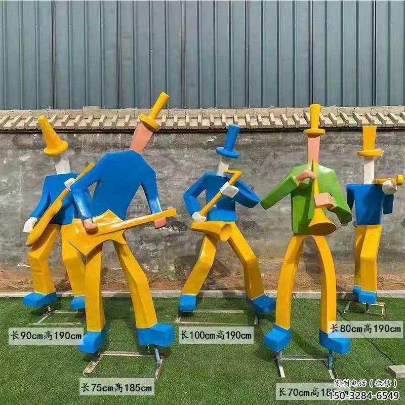 吹拉彈唱雕塑 景觀美陳樂隊雕塑 噴漆音樂人雕塑 吹拉彈唱雕塑 景觀美陳樂隊雕塑 噴漆音樂人雕塑