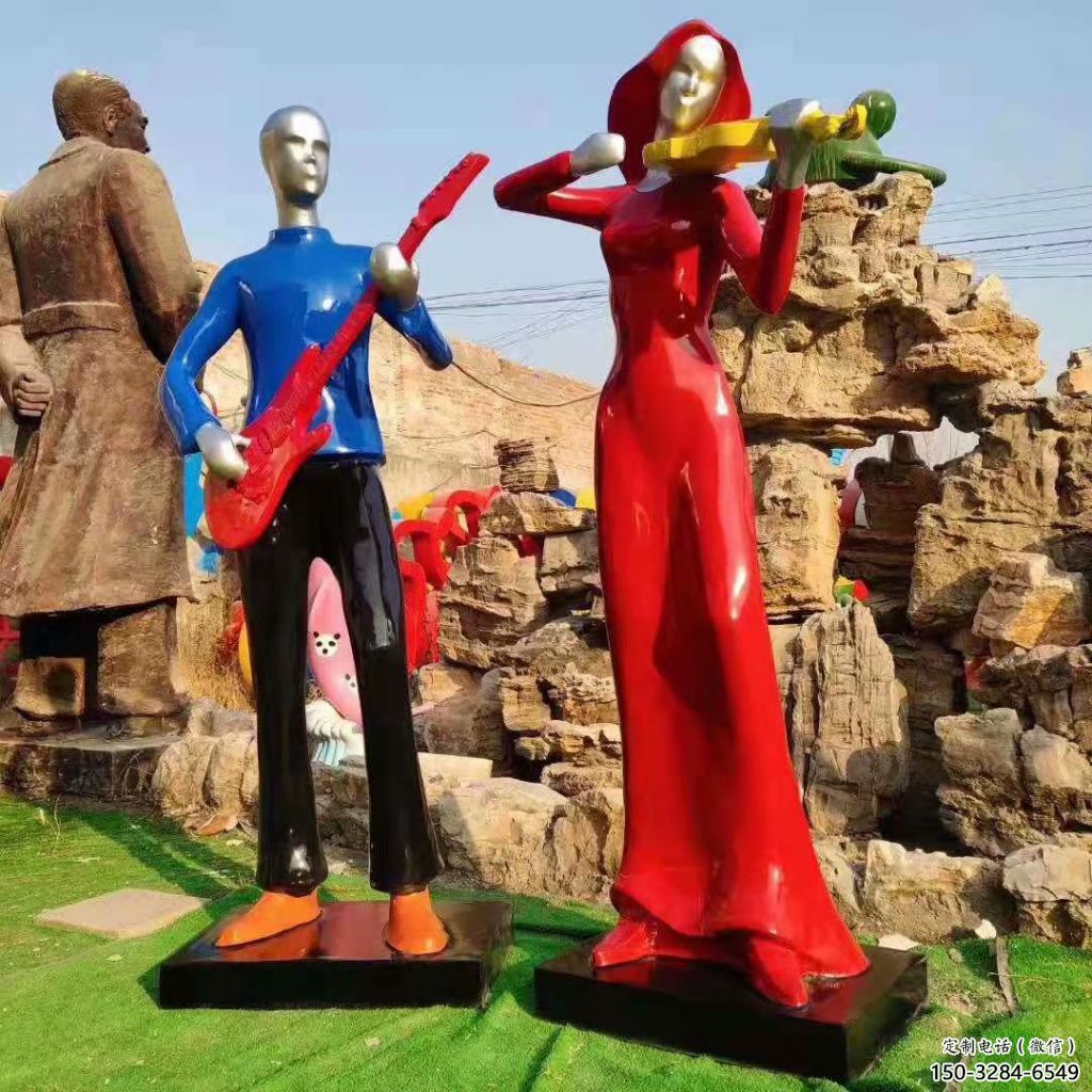 房地產吹拉彈唱雕塑 現代音樂雕塑 幾何音樂人雕塑 房地產吹拉彈唱雕塑 現代音樂雕塑 幾何音樂人雕塑