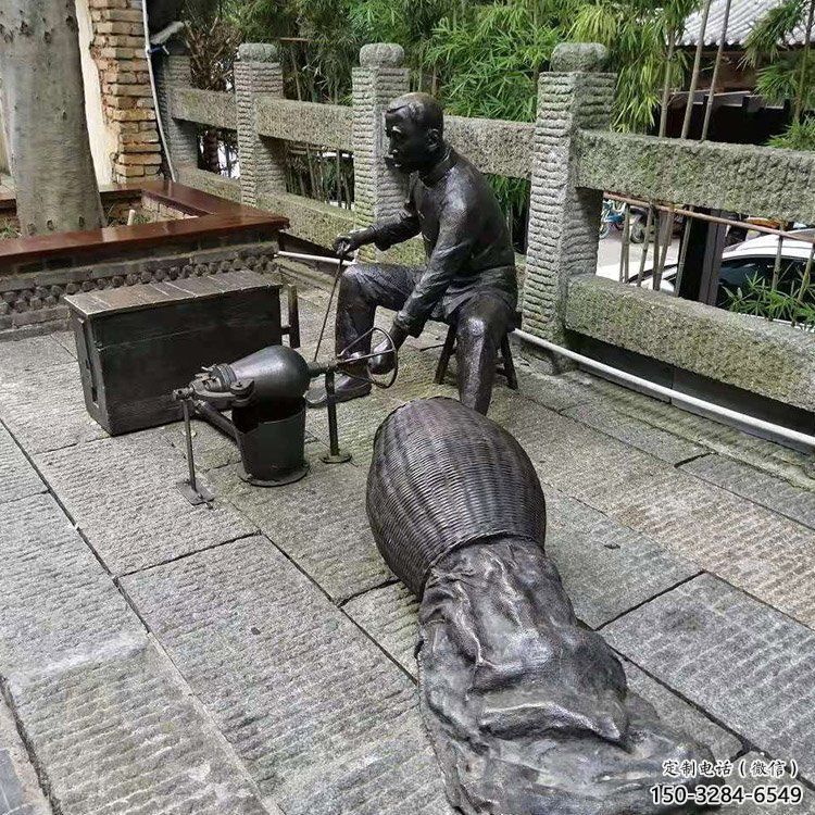 草地爆米花雕塑 黃銅民俗雕塑 大型小吃雕塑 草地爆米花雕塑 黃銅民俗雕塑 大型小吃雕塑