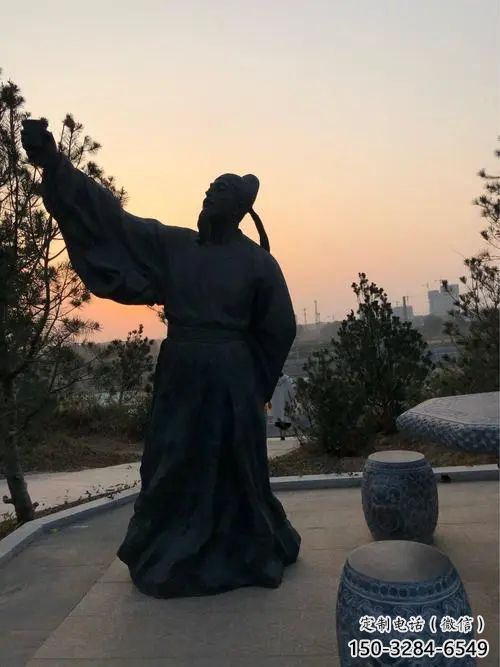 街道李白雕塑 現代景觀人物雕塑 彩繪詩人雕塑 街道李白雕塑 現代景觀人物雕塑 彩繪詩人雕塑