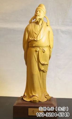 商業街李白雕塑 烤漆人物雕塑 彩繪詩人雕塑