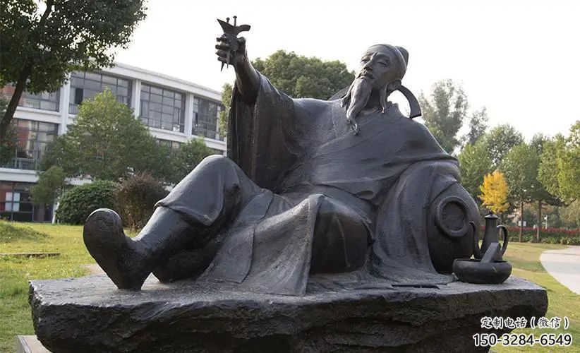 步行街李白雕塑廠家 景觀古代雕塑 鑄造詩人雕塑 步行街李白雕塑廠家 景觀古代雕塑 鑄造詩人雕塑