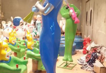 吹拉彈唱雕塑 彩繪剪紙樂(lè)隊(duì)雕塑 現(xiàn)代音樂(lè)人雕塑