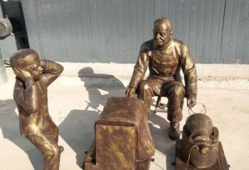 爆米花雕塑 彩繪民俗雕塑 現代小吃雕塑