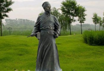 大型李時珍雕塑 歐式步行街人物雕塑 彩繪名醫雕塑