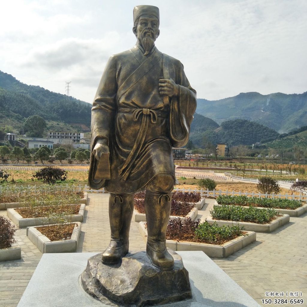 李時(shí)珍雕塑 仿真景觀人物雕塑 烤漆名醫(yī)雕塑 李時(shí)珍雕塑 仿真景觀人物雕塑 烤漆名醫(yī)雕塑