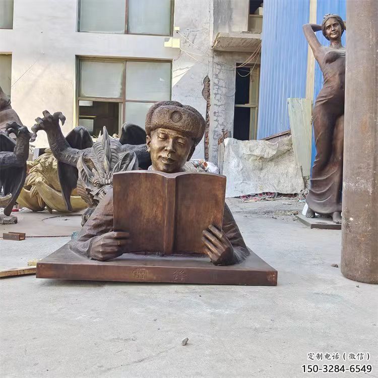 商業街雷鋒雕塑 烤漆人物雕塑 彩繪英雄雕塑 商業街雷鋒雕塑 烤漆人物雕塑 彩繪英雄雕塑