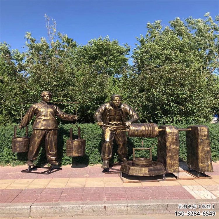 美陳茶道雕塑 戶外民俗雕塑 酒店制茶雕塑 美陳茶道雕塑 戶外民俗雕塑 酒店制茶雕塑