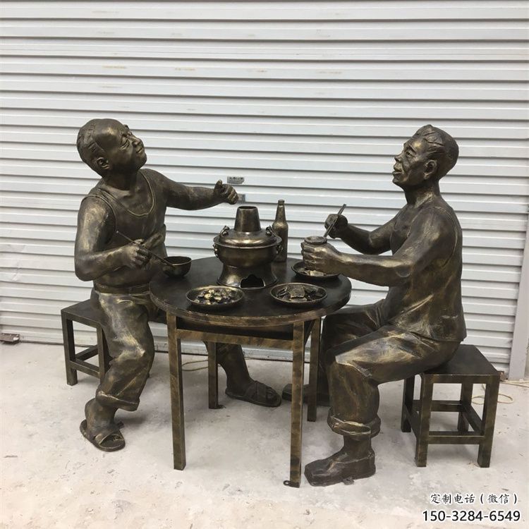 商業街火鍋雕塑 烤漆民俗雕塑 彩繪小吃文化雕塑 商業街火鍋雕塑 烤漆民俗雕塑 彩繪小吃文化雕塑