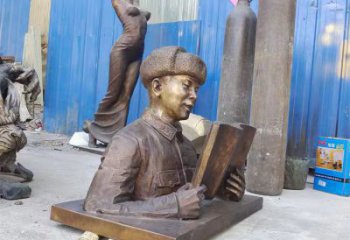 部隊(duì)雷鋒雕塑 景觀美陳古代雕塑 噴漆英雄雕塑