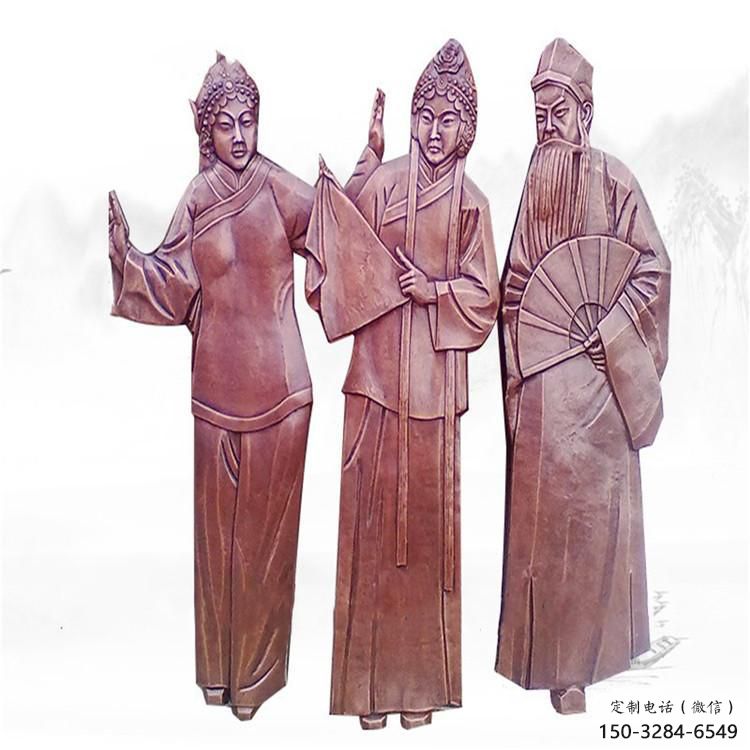 村口京劇雕塑 仿古民俗雕塑 公園唱戲雕塑 村口京劇雕塑 仿古民俗雕塑 公園唱戲雕塑