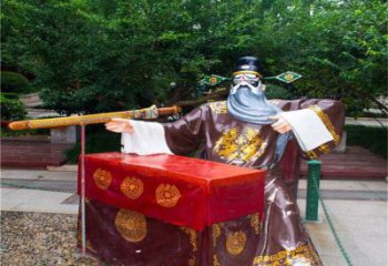 街道京劇雕塑 現代唱戲雕塑 彩繪民俗文化雕塑