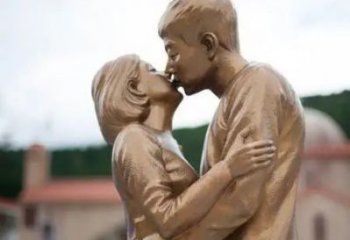 大門口愛情雕塑 發光公園親吻雕塑 仿真戀人雕塑