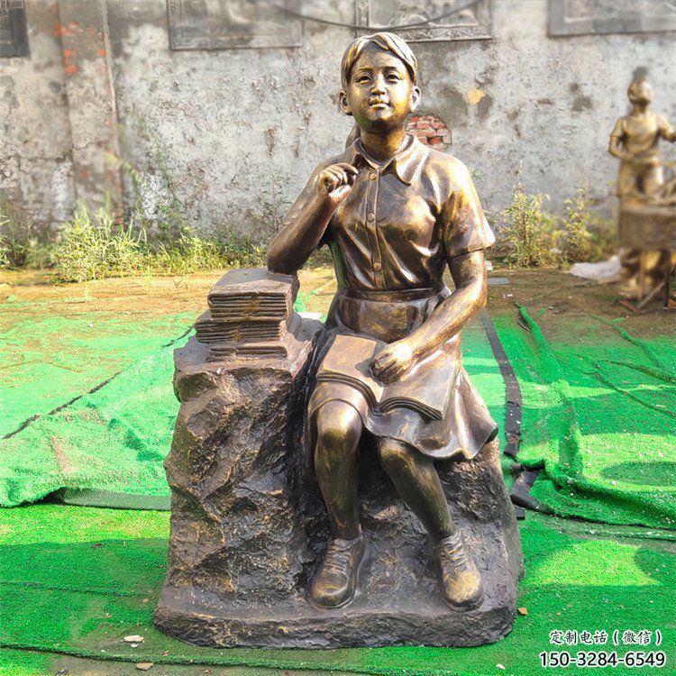 仿古讀書雕塑 庭院仿真雕塑 田間小品 仿古讀書雕塑 庭院仿真雕塑 田間小品