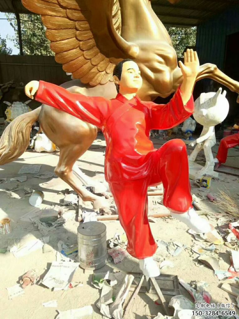 賓館武術雕塑 烤漆練拳雕塑 大型練拳雕塑 賓館武術雕塑 烤漆練拳雕塑 大型練拳雕塑