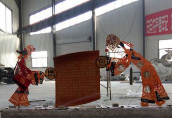 大門口皮影雕塑 發(fā)光公園雕塑 仿真?zhèn)鹘y(tǒng)雕塑