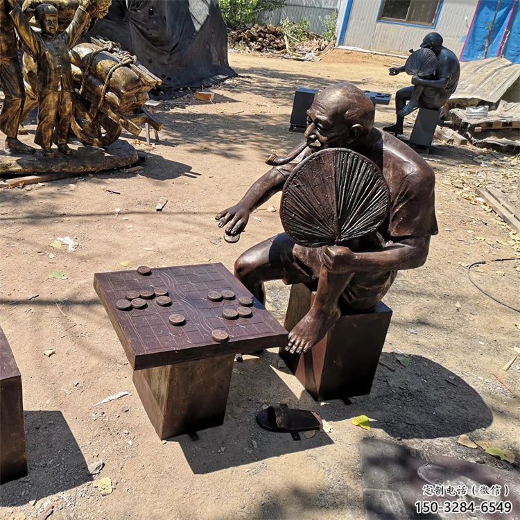 酒店下象棋雕塑 景觀美陳雕塑 現代民俗雕塑 酒店下象棋雕塑 景觀美陳雕塑 現代民俗雕塑
