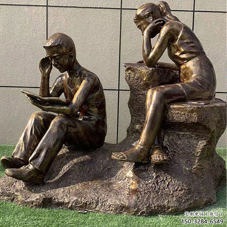 景觀看書雕塑 仿真學生雕塑 人物雕塑 景觀看書雕塑 仿真學生雕塑 人物雕塑